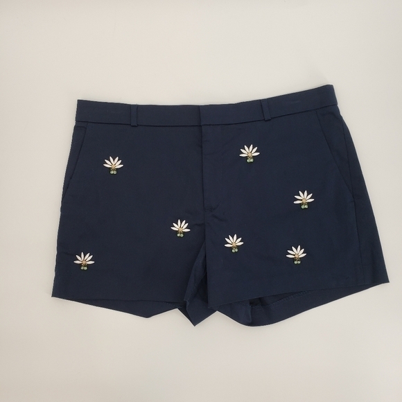 BANANA Republic Beaded Shorts in Navy Blue, Size 12P - Picture 1 of 8